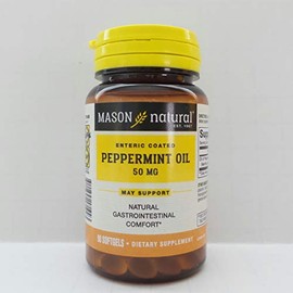 Mason Natural Peppermint Oil Enteric Coated Soft Gels, 50 mg, 90 Count by Mason Natural