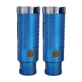 Diamond Core Drill Bit,BRSCHNITT 1 3/8 Inch Laser Welded Diamond Hole Saw with 5/8-11 Thread for Granite Marble Solid Block Stone Reinforced Concrete,Dry or Wet Drilling (35mm 2pcs)