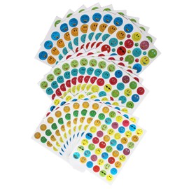 LJY Smiley Faces Stickers with 3 Different Designs, 30 Sheets