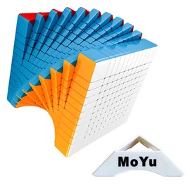 Oostifun MoYu MoFangJiaoShi Cubing Classroom Meilong 11 11 x 11 Magic Puzzle Cube Smooth Twist 11 x 11 x 11 Puzzle Cube Toy Stickerless with Display Stand