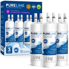 Pureline EDR1RXD1 Water Filter Replacement for Everydrop® Filter 1, W10295370A, P8RFWB2L, P4RFWB, EDR1RXD1B, Kenmore® 46-9081, 46-9930 Refrigerator Water Filter (3 Pack)