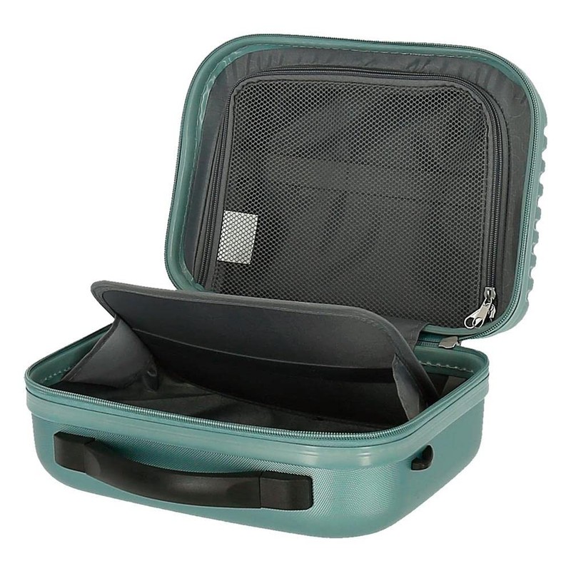 Roll Road India Adaptable Beauty Case Green 29x21x15 cms ABS