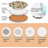 Vibiliyou Boho Drink Absorbent Retro Funky Mushroom Coasters,4pcs Boho Fun