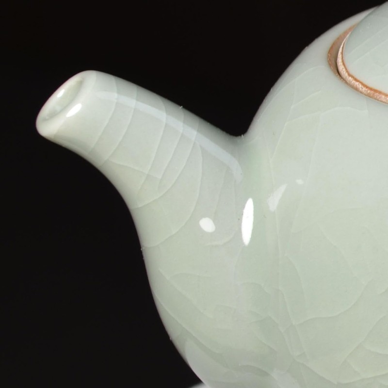 Small Ceramic Teapot, 9oz Tea Pot Chinese Tradition Kiln-changed Glaze