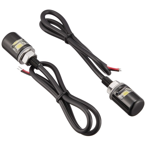 Bike Parts Center LED Built-In Bolt License Plate Light, Black,
