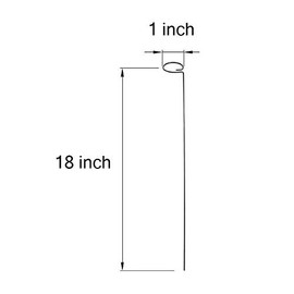 MTB Green 18 inch Single Stem Plant Stakes Flower Support Rings, Pack of 20