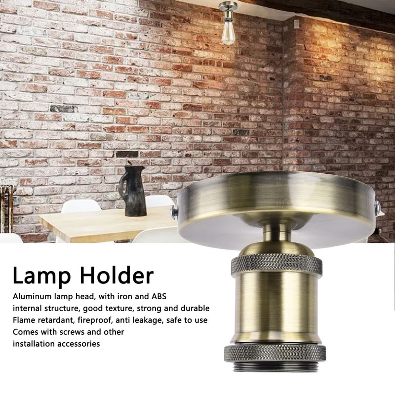 Yulatik Vintage E26 E27 Lamp Socket Ceiling Lamp Holder with