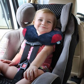 URAQT Kids Travel Neck Pillow - Super Soft and Comfortable Neck Support Cushion, Supports Head, Neck & Chin, Travel Rest Pillow Cushion, Suitable for Adults Kids (Blue)