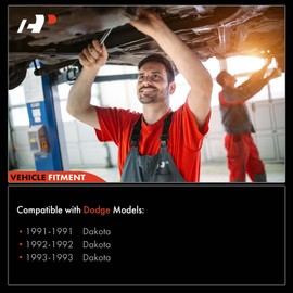 A-Premium - Hydraulic Power Steering Rack and Pinion Compatible with Dodge Dakota 1991 1992 1993, RWD Only, Replace# 52006272