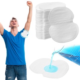 60 Pcs Large Underarm Sweat Pads, Armpit Sweat Pads for Women and Men Disposable Sweat Pads for Under Arms Ultra-Absorbent Unflavored Non Sweat Armpit Protection(1 Pcs/Pack)