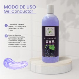 Gel Conductor De Uva Facial & Corporal Para Aparatología 1 L