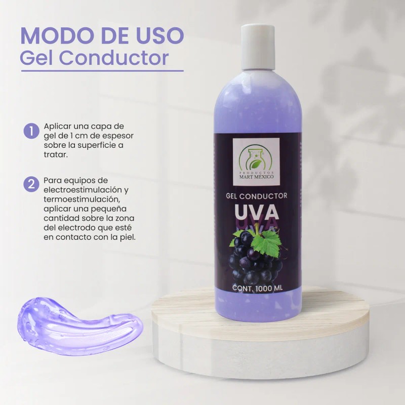 Gel Conductor De Uva Facial & Corporal Para Aparatología 1