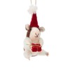 Sass & Belle Christmas Guinea Pig Hanging Felt Decoration
