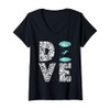 Womens Dive Indoor Skydiving Wind Tunnel Flight Wingsuit Skydiver V-Neck