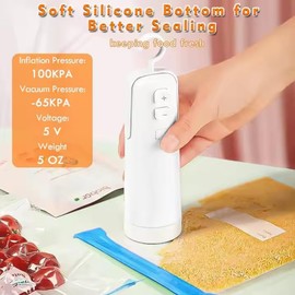 Vacuum Sealer Mini Heat Sealer 2 in 1 bag sealer and cutter, Mason jar vacuum sealing machine kit, handheld vacuum sealer for food, suitable for Food vacuum bag Mason jar vacuum
