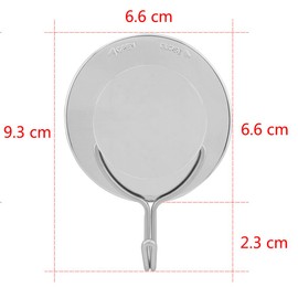 C.M. B01IQNR2VW Suction Cup Strong Hook Suction Cup Hook, Strong, 22.0 lbs (10 kg) Load Limit, Set of 2, Approx. 3.6 x 2.6 x 1.4 inches (9.3 x 6.6 x 3.5 cm)