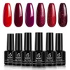 Beetles Red Gel Nail Polish Set, Poinsettia Kit Dark Red Burgundy Red Glitter Soak Off UV LED Nail Art Design Gift for Women