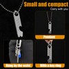 Titanium EDC Pry Bar,Keychain Multi Tool with Bottle Opener Wrench