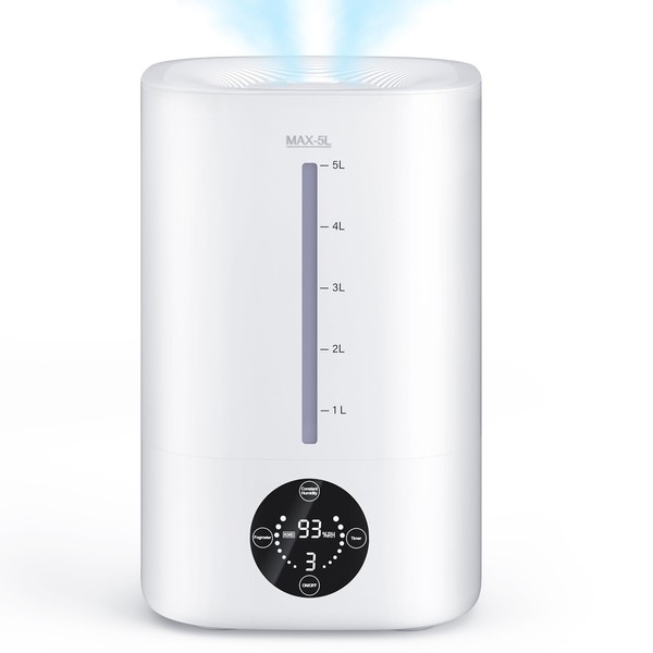 5L Humidifiers for Bedroom, 50H Runtime Humidifier for Large Room,