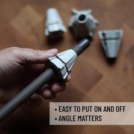 Wedgek HXB Ceramic Thick Sharpening Rod and Angle Guides, 11-Inch Shatter Resistant, Black 2000 Grit