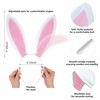 Funcredible White Bunny Ears Headband - Velvet Bendable Rabbit Ears