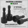 SWANLAKE 20PCS Power Nut Driver Set for Impact Drill, 1/4”