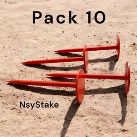 NsyStake 10 Pack Orange Survey Stake Survey Markers Property Yard Markers Land Markers Ground Stakes