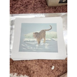 Tiger Prowling The Lands Painting On Canvas 11.5x13.75 8x10