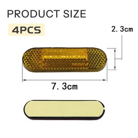 Pack of 4 100 x 24 x 8 mm Motorcycle Bicycle E4 Reflector Fork Reflectors Bicycle Rear Reflectors for Better Visibility and Safety in Road Traffic