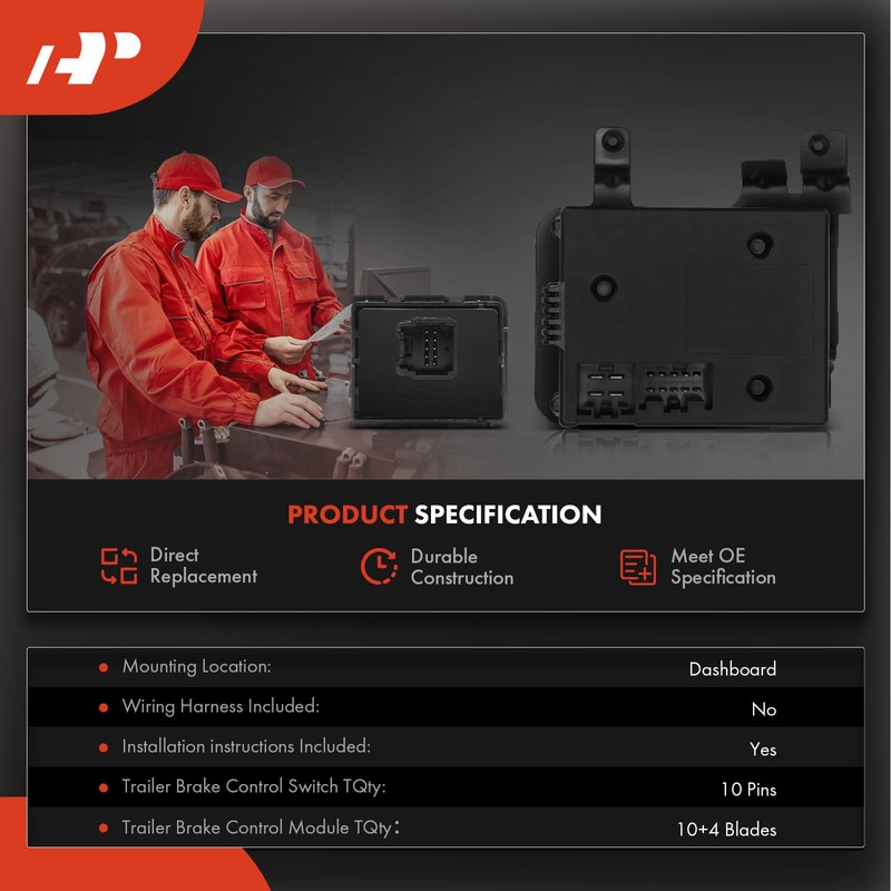 A-Premium Trailer Brake Controller Module with Switch Compatible with Ram