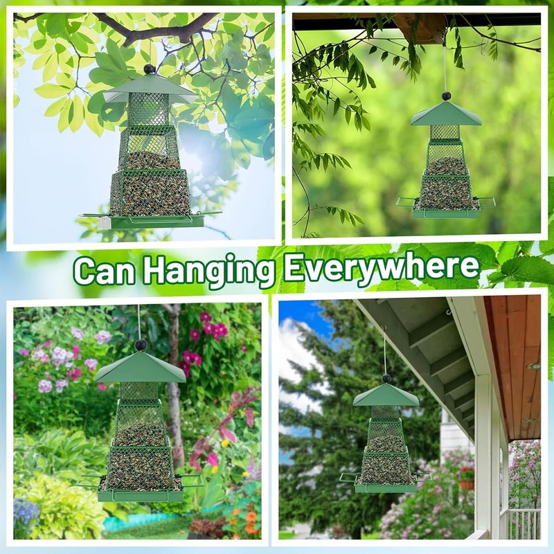 AIMALL Robust All-Season Automatic Bird Feeder with Easy Refill Design,