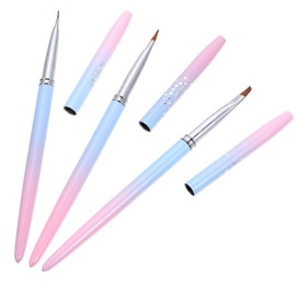 TOVINANNA 3pcs Nail Art Painting Pens Professional Nail Painting Tools for Home Salon Gradient Design Durable Handles Manicure