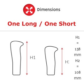 BRAT KIER2K Bike Grips - Set of Two Handlebar Grips with Anti-slip Surface - Bike Handlebar Grips - Ergonomic Handlebar Grips - Bicycle Handlebar Grips - Bar Grips for Bike - 138/108 mm - Black/Blue