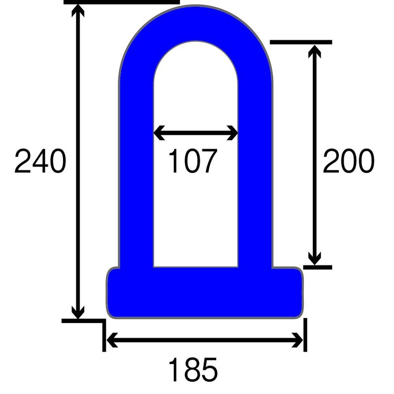 Yamaha Q5K-YSK-107-T10 Motorcycle Lock TOUGH Lock YL-04 Shackle Lock Blue