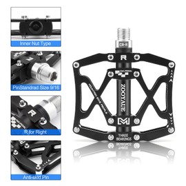 Fahrradpedale 9/16 Zoll CNC Aluminium Fahrrad Pedalen, rutschfest, leicht & stabil, Breite Plattformpedale für Mountainbike, Rennrad, E-Bike, BMX und Trekkingrad