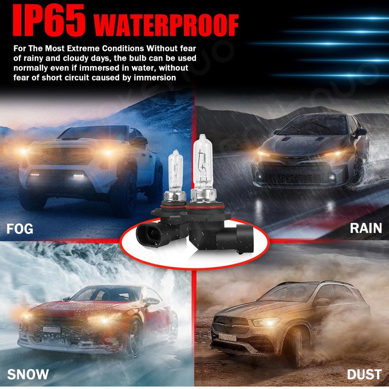 OQSNCV Fit for DODGE Challenger (2015-2023) Halogen Headlight Bulbs, 9012