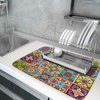 Mexican Tiles Dish Drying Mat for Kitchen Counter Absorbent Microfiber