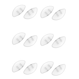 HILEEN 6 Pairs Eyeglass Nose Pads, Plug-in Silicone Nosepad, Anti-slip Nose Bridge Pads for Eye Glasses Sunglasses - 15mm×6mm