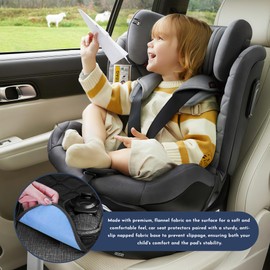 ISLHJDD Baby Car Seat Protector - 2pcs Travel Potty Liners for Toddler Potty Training - Soft & Absorbent Seat Pad for Toddler Baby Kids (Grayish Blue & Black)