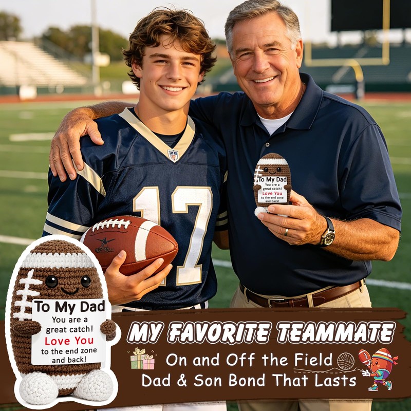 WELLBANEE Football Dad Gifts for New Dady Papa Bonusdad Stepdad
