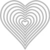Rayher Heart Cutting Dies with Stitching on the Edge, Set
