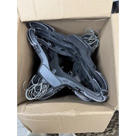 Unbranded Plastic Clothing Hangers w/ Metal Swivel Hooks, 17 inch, 100 Pk, BRAND NEW