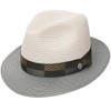 Stetson Men's Andover Florenine Milan Straw Fedora Hat Ivory