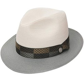 Stetson Men's Andover Florenine Milan Straw Fedora Hat Ivory
