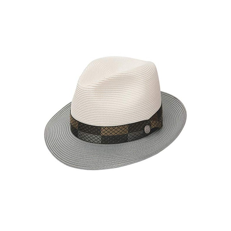 Stetson Men's Andover Florenine Milan Straw Fedora Hat Ivory