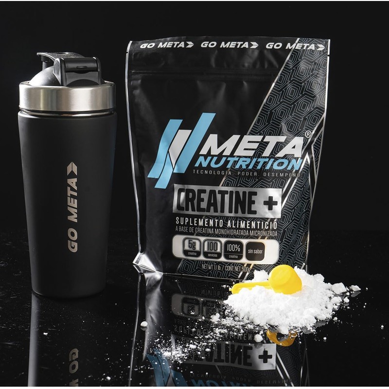 Meta Nutrition Creatina Monohidratada Micronizada Pura. 500gr, 100 Porciones. 100%