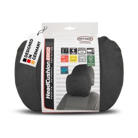 HEYNER Headrest Cushion Black – Ergonomic and Super Soft I Car – Soft Removable Car Cushion Neck Pillow Travel Pillow