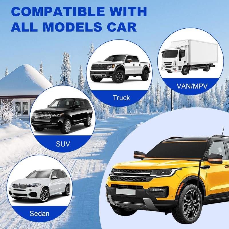 Car Windshield Cover for Snow and Ice, Car Windshield Snow