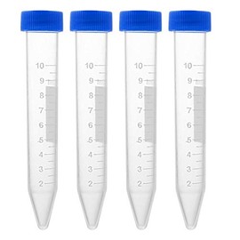 sourcing map Pack of 10 10 ml Plastic Centrifuge Tube with Screw Lid Polypropylene Graduated Microcentrifugal Tube Conical Base Blue Storage Container for Beads Samples Laboratory