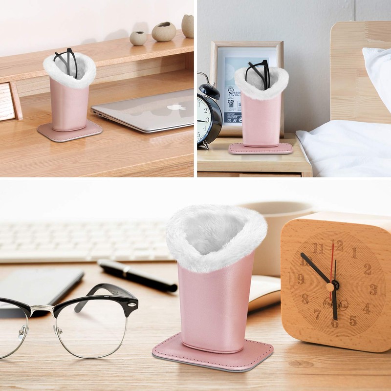 FINTIE Plush Lined Eyeglasses Holder, Glasses Stand Case, Anti-scratch Glasses